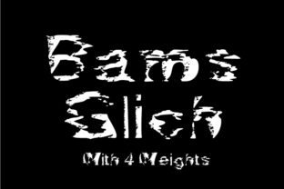 Bams Glitch Font for Web Design