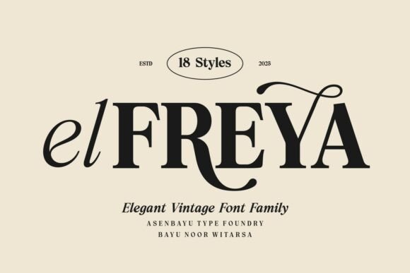 Elfreya: A Vintage Serif Font for Creative Makers