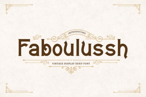 Faboulussh: Vintage Serif for Creative Projects
