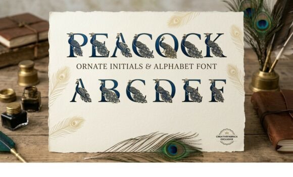 Peacock Ornate Font for Makers