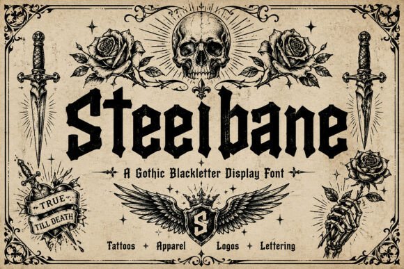 Steelbane: A Bold Blackletter Font